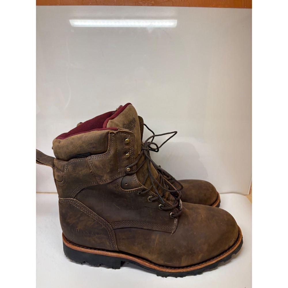 Chippewa 29416 Bay Apache Mens 14EEE Brown Leather Waterproof Insulated Boots
